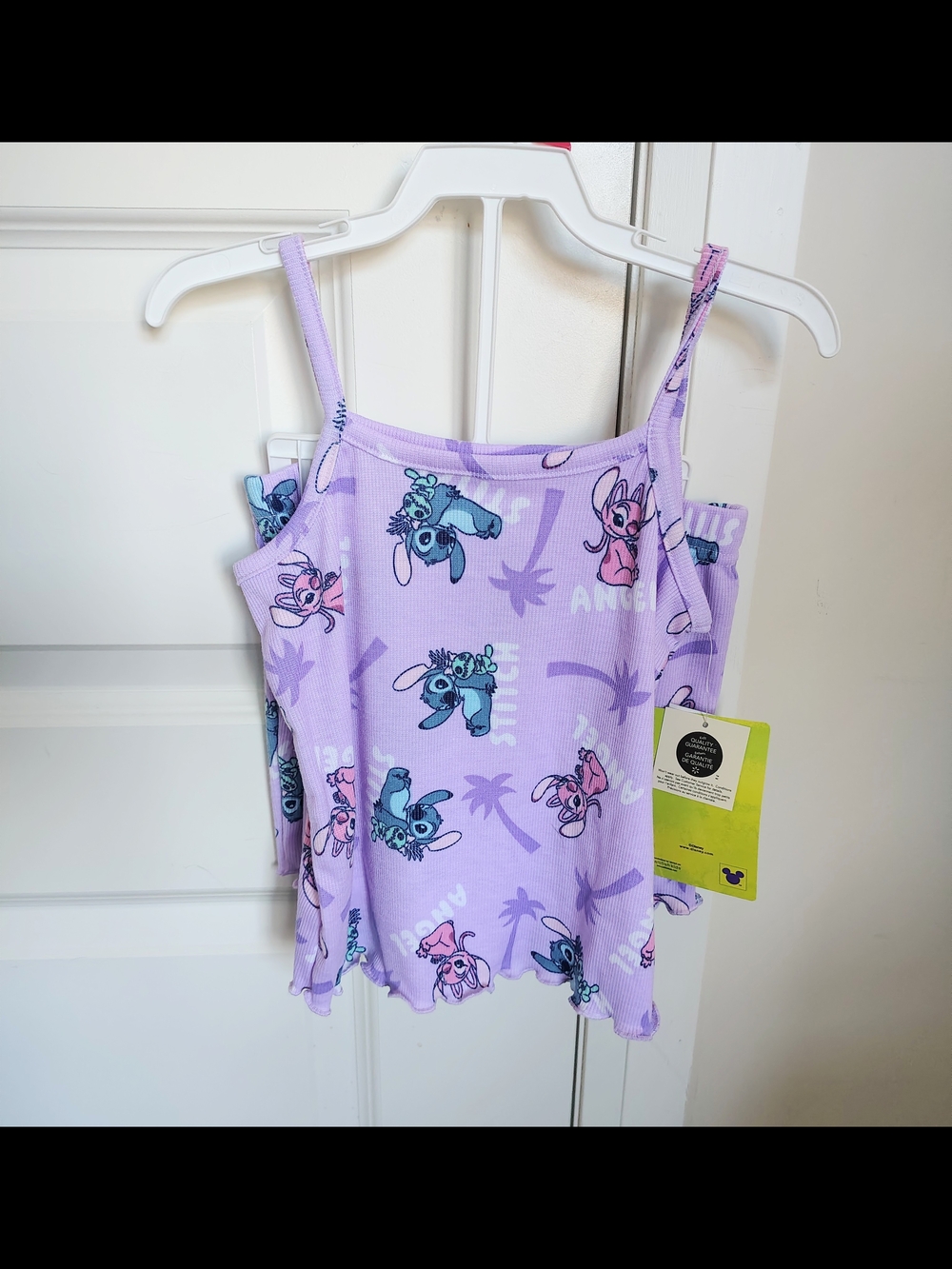 Girls' Lavender Lilo & Stitch Print Pajama Set